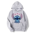 thumbnail image 3 of Disney-Sudadera con capucha para hombre y mujer, suéter de gran tamaño con dibujos animados de Stitch, ropa informal a la moda para parejas, Tops de primavera y otoño, 2024, 3 of 4