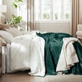 thumbnail image 3 of Moonlight 20015 Plush Sherpa Bed Blanket Super Soft Warm Ultra Cozy Reversible Fleece Twin Emerald, 3 of 8