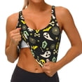 thumbnail image 4 of Lsque cartoon Skull spider web Printed Women'S Sports Bra, Compression, Moisture Wicking, High-Impact Sports Bra For Women,Supportive sports bra-Large, 4 of 9