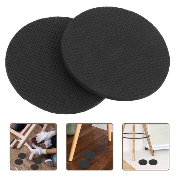 MLINS 50 Pcs Antislip Furniture Pads Chair for Dining Chairs Black