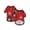 Style1-Vermilion, variant on Christmas Snowflake Print Dog Short Sleeve T‑shirt Lightweight Breathable Polyester Pet Shirts Festive Holiday Dogs Clothes for Daily Walking Party Photo