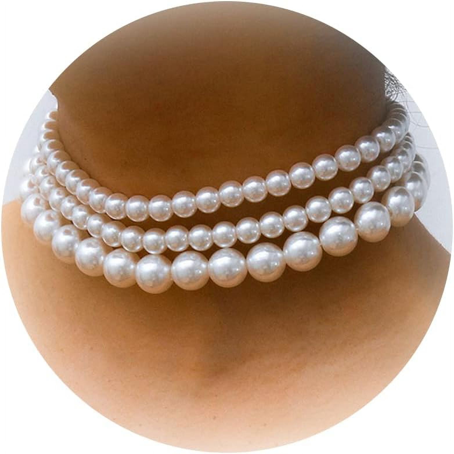 Conjunto De Tres Piezas De Collar, Pulsera Y Pendientes De Perlas De  Imitación Para Novia, Conjunto, image size:1564x1564