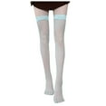 thumbnail image 1 of adviicd Women Winter Wool Cable Knit Crew Knee High Boot Socks Fuzzy Thigh High Socks(Light Blue,One Size), 1 of 4