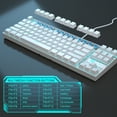 thumbnail image 6 of MageGee Mechanical Gaming Keyboard with Blue Switch, Compact 87 Keys Wired Computer Keyboard for Windows Laptop PC Gamer, LED Ice Blue Backlit, White, 6 of 7