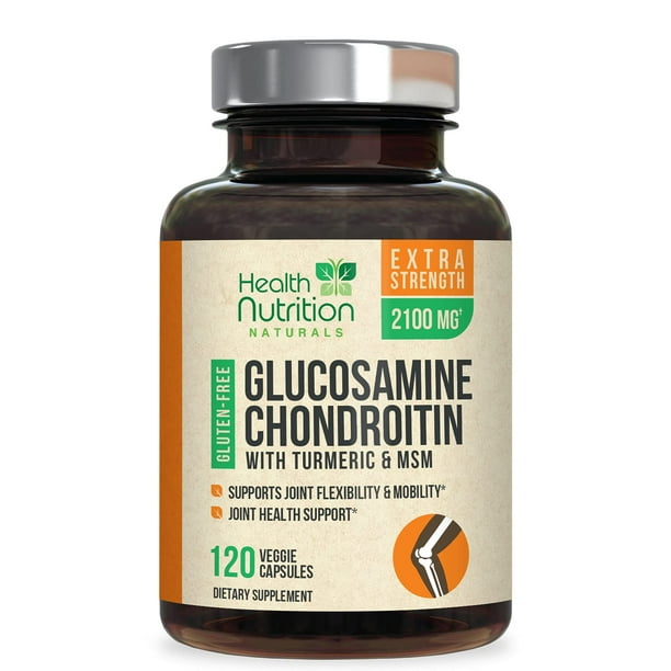 Health Nutrition Glucosamine Chondroitin MSM, Triple Strength 2100mg Joint Supplement with