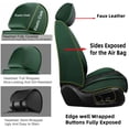 thumbnail image 4 of Car Seat Covers for Honda 96% Models Durable Leather Seat Cover Waterproof Anti-Slip Seat Covers All Weather Car Seat Automotive Seat Protector(2 Seats,Black&Green-Standard), 4 of 6
