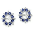 thumbnail image 3 of Sterling Silver Rhodium Diam. & Created Sapphire Earring Jacket QJ119SEP, 3 of 4