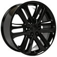 thumbnail image 3 of OE Wheels FR76 22 Inch Rims and Tires Fit F-150 Style 6x135 22x9 Gloss Black - Hollander 3918 - TerraMax RT 33x12.50/22 (Set of 4), 3 of 5