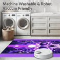 thumbnail image 5 of ODIKA 5'x7' Machine Washable Non-Slip Area Rug, Segmented Cosmic Navigation with Vibrant Lavandula and Skull Motifs High Traffic Rug, Purple, 194582, 5 of 5