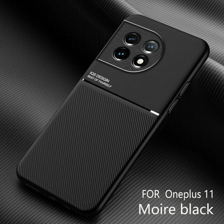 For OnePlus 11 5G Luxury Magnetic Case Shockproof Ultra Slim Anti-Slip Rubber Leather Feel TPU Cover Phone Case Protective Shell