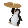 thumbnail image 2 of Estatua de pingüino moderno, almacenamiento de llaves, decoraciones de escritorio para , dormitorio, relojes de escritorio, joyas, exhibición lámina Soledad Estatua de pingüino, 2 of 8
