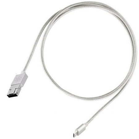 Silver Stone Technologies CPU02S 2 in. 1 Micro-USB Combo USB-A to Micro-B Cable - 1m - Silver price history on PriceWatchPro