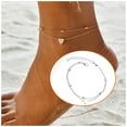 thumbnail image 4 of Qarigey Tobillera elegante con cadena para el pie, bohemia para amantes de la playa, regalo Ropa, zapatos y accesorios Miscelánea, 4 of 5