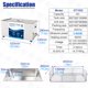 thumbnail image 3 of Baño limpiador ultrasónico de 22 l y 40 KHz, potencia de 0 a 900 W, desgasificador digital ajustable, máquina de lavado sónico, piezas de laboratorio para automóviles, hardware de PCB, 3 of 5