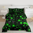 thumbnail image 2 of Castle Fairy Boys Futuristic Cubes Full Size Comforter Sets,Gradient Plaid Bedding Sets, 2 of 8