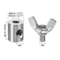 thumbnail image 2 of Unique Bargains 304 Stainless Steel 3mm Hole Wire Rope Clips, 6Pcs Wire Rope Clamp Fasteners Screws, Silver, 2 of 7