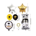 thumbnail image 2 of Fareti Graduation Foil Balloon Set, Black and Gold Party Decorations for Ceremony, Includes Star Round and Number Balloons, 2 of 4