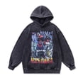 thumbnail image 4 of national trend Marque oversize Imprimé Lourd Lavé Ample couple Chandail à Capuchon Harajuku Rétro Sweat à Capuche Hommes, 4 of 4