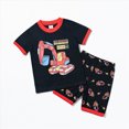 thumbnail image 2 of HCNTES Toddler Boys Pajamas Short Sets Fire Truck Cotton 2 Piece Pjs for Boys Excavator Sleepwear Summer Clothes Kids Jammies Baby Boy Clothes, 2 of 9