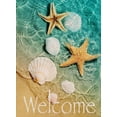 thumbnail image 2 of Welcome Beach Garden Flag Starfish and Seashell Double Sided Decorative Sea Small Summer Fall Yard Decor Flags for Outdoor Decoration 12 X 18 Inch, 2 of 5