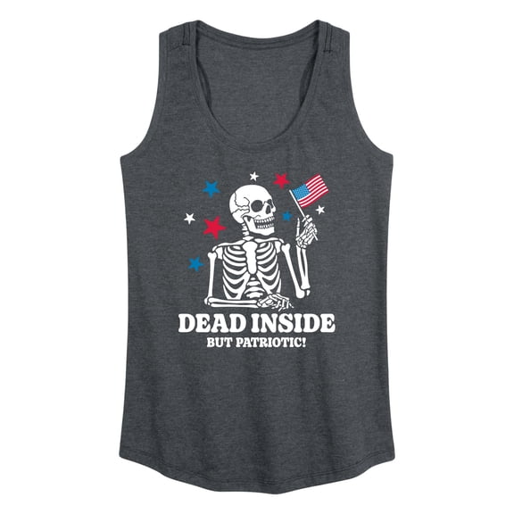 Instant Message - Dead Inside Patriotic - Women's Racerback Tank Top
