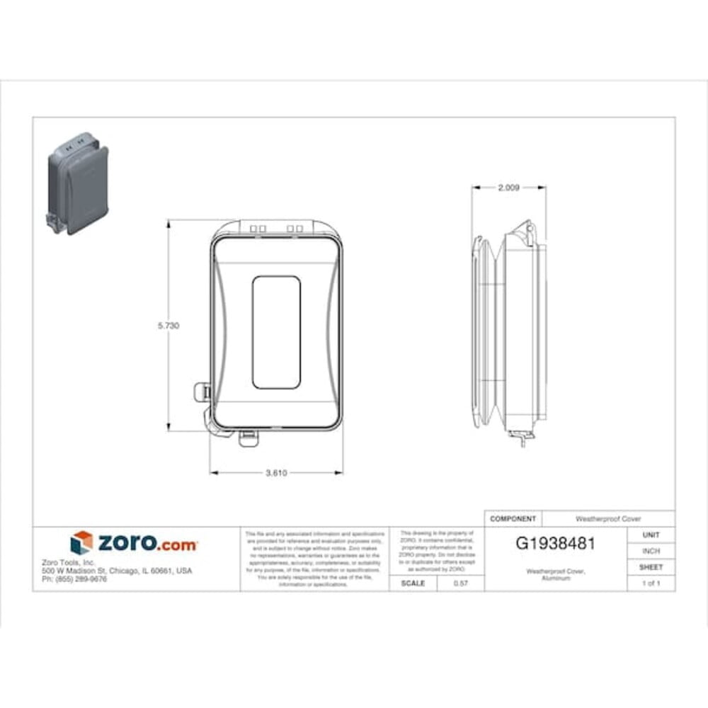 RACO INCORPORATED Outlet Cover, Expandable, Gray ML500G