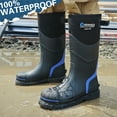thumbnail image 4 of GIEESHIELD Men's Rubber Work Boots with Steel Toe & Shank, Waterproof & Anti-Slip, 6mm Neoprene, Durable Rubber Boot for Construction, Farming, Manufacturing, Size 8, 4 of 7