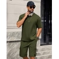 thumbnail image 4 of COOFANDY Mens Short Sets 2 Piece Outfits Summer Casual T Shirts and Shorts Set with Cargo Pockets Athletic Tracksuit, 4 of 6