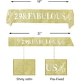 thumbnail image 2 of 29th Birthday Sash and Tiara for Women - Fabulous Set: Glitter Sash + Fabulous Rhinestone Gold Premium Metal Tiara for Women, 29th Birthday Gifts for 29th Birthday Party, 2 of 13