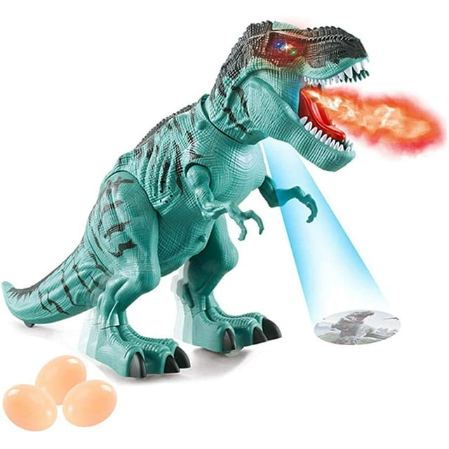 Juguete de dinosaurio que pone huevos en aerosol eléctrico-Azul Ormromra LL-1003