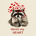 thumbnail image 3 of CafePress - Here's My Heart Cute Raccoon Blowing Kisses Quote - Men's Classic Graphic T-Shirt, 3 of 4