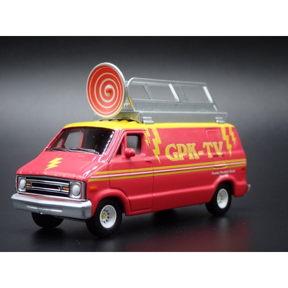 Open Box 1976 DODGE B100 VAN GARBAGE PAIL KIDS GPK TV TRUCK 1:64 SCALE DIECAST MODEL CAR