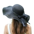thumbnail image 1 of Sun Hat Color Block Bow Summer Korean Style Dome Hat Headwear, 1 of 10
