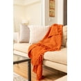 thumbnail image 4 of Fabstyles  Chenille Basket Weave Polyester Throw Blanket Charcoal, 4 of 5
