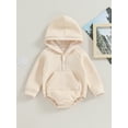 thumbnail image 4 of nvzhuang Baby Boys Girls Rompers Hoodies Clothes Hooded Long Sleeve Sweatshirts Jumpsuits Bodysuits, 4 of 9