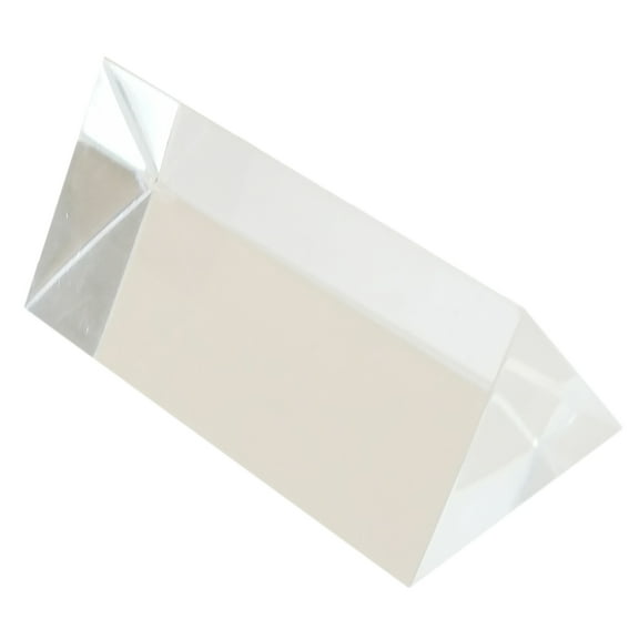 Prism, Acrylic Equilateral Prism,  25mm face x 75mm length. Optically Clear.