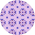 thumbnail image 1 of Ahgly Company Machine Washable Indoor Round Transitional Purple Area Rugs, 8' Round, 1 of 7