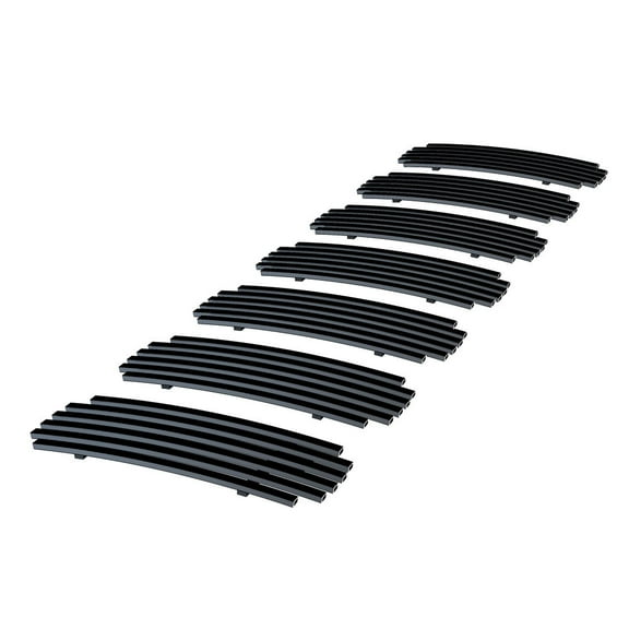 APS Premium Stainless Steel Black 8x6 Horizontal Billet Grille Compatible with Jeep Liberty 2005-2007 Main Upper N19-J69456J