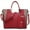 Red/Light Puple, variant on Dasein Women Two Tone Handbag Purse Top Handle Shoulder Bag Tote Hobo Work Bag w/Matching Clutch