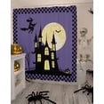 thumbnail image 4 of Halloween Purple Witch Haunted House Moon Night Shower Curtain Set ，Waterproof Fabric Shower Curtains Shower Curtains for Bathroom,Bathroom Decor 72"x72", 4 of 6