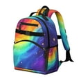 thumbnail image 2 of Rainbow Tie Dye Wave Pattern Backpack for School,Cute School Bag,Schoolbag with Adjustable Shoulder Straps & Padded Back,15.25"x11.5"x5.25", 2 of 5