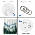 thumbnail image 3 of Ink Green Forest Shower Curtain Set - Extra Long 72" x 96" Washable Bathtub Curtain with 12 Hooks, Watercolor Modern Mountain Waterproof Fabric Stall Shower Curtains for Bathroom/Bathtub Décor, 3 of 6