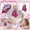 D, variant on 1-Piece Pink Glitter Crown Number Birthday Candle, Cake Topper for Princess & Elegant Birthday Parties Number 0