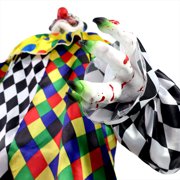 Haunted Hill Farm 5.9 ft Voice & Sound-Sensor Clown on Tricycle Halloween Animatronic, HHTRIBKCLOWN-1FLSA