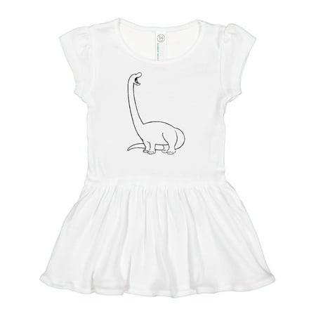 

Inktastic Pocket Dino Roaring Brontosaurus Gift Baby Girl Dress
