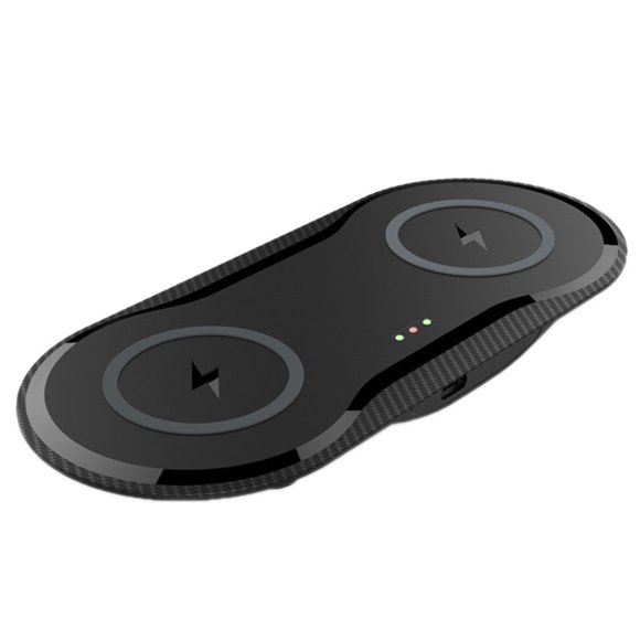 Wireless Dual Charger Phone 10W Max Fast Charging Mat Wireless Charging Pad Smartphone Charger