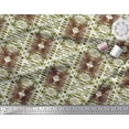 thumbnail image 2 of Soimoi Silk Fabric Check & Geometric Print Fabric by Yard 42 Inch Wide, 2 of 3