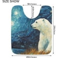 thumbnail image 6 of SKYSONIC Toiletry Mat Painting Polar Bear Print, Fluffy Plush Absorbent Bath Rugs Carpet with Non Slip Bottom for Bathroom Floor Toilet Tub and Shower, 6 of 7