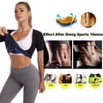 thumbnail image 4 of Aosijia Sauna Shrit for Women Sauna Short Sleeve Sauna Sweat Vest Sauna Suit Body Shaper Training Vest Heat Trapping Shirt Top L/XL, 4 of 16