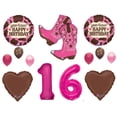 thumbnail image 1 of Sweet 16 Pink Cowgirl Boots Birthday Party Balloons Decoration Supplies 16th, 1 of 1